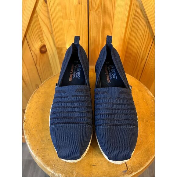 Bobs from Skechers Blue Memory Foam Espadrilles Wedge Slip-On Comfort-Size 7.5 - Picture 2 of 8